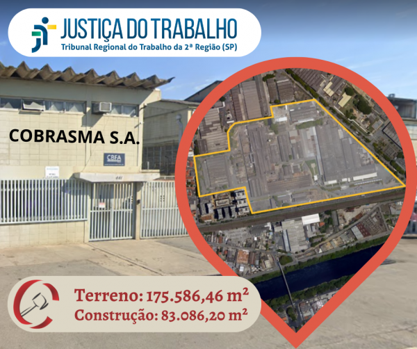 TRT2 | Área Industrial - Osasco -SP Terreno: 175.586,46 m²  Construída: 83.026,20 m²